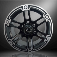 D-6027 15x7 6/139.7PCD  FLAT BLACK (SET)